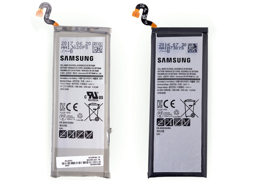  Galaxy Note Fan Edition - это тот же Note 7, но с меньшей батареей Samsung  - samsung-galaxy-note-fan-edition-ifixit-3