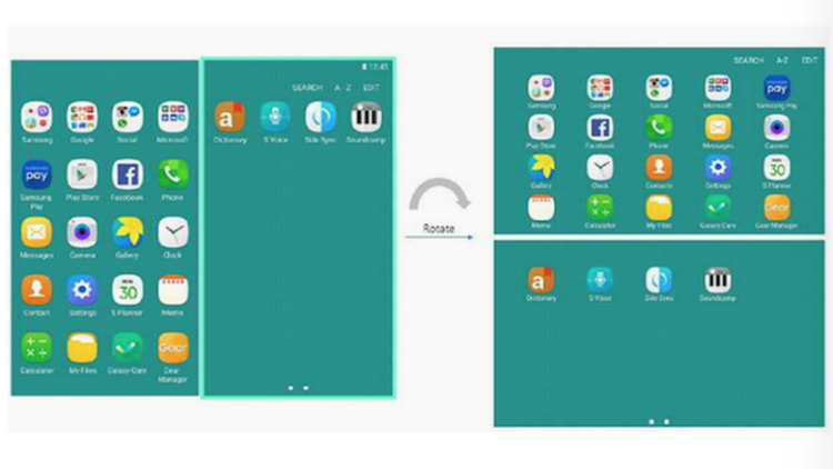  В сети гуляют скриншоты интерфейса нового складного Galaxy X Samsung  - 1.-750