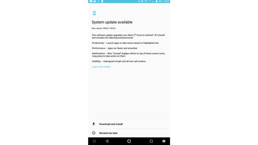  Moto Z2 Force от Verizon начал активно обновляться до свежей Android 8.0 Другие устройства  - motoz2forse_lneuwfi