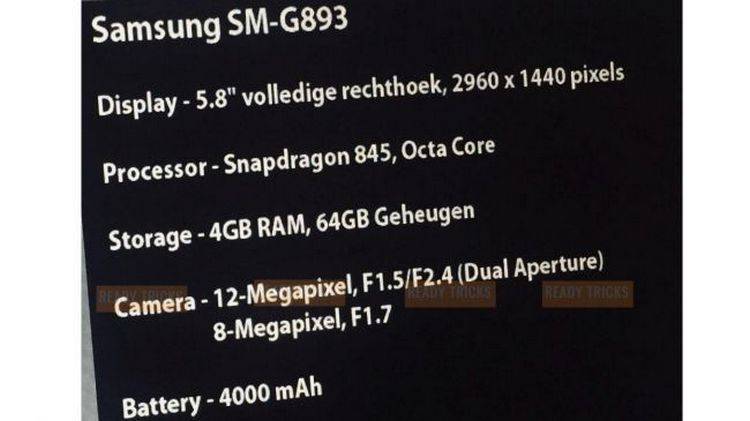  Samsung выпустит версию Galaxy S9 с батареей на 4000 мАч Samsung  - s9active.-750
