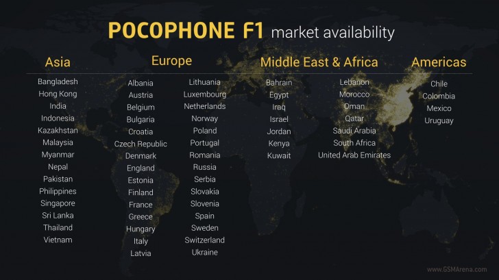  Стали известны страны где будет продаваться Pocophone F1 Xiaomi  - 7u76