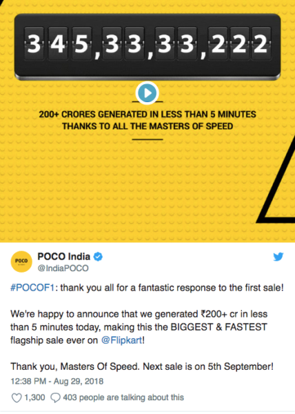  Xiaomi Poco F1 (Pocophone F1): Первая волна продаж стала рекордной Xiaomi  - Skrinshot-30-08-2018-181045
