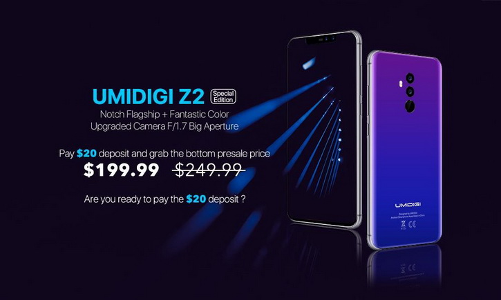  Предзаказ UMIDIGI Z2 Special Edition по заманчивой специальной цене Другие устройства  - umidigi_z2_se_01
