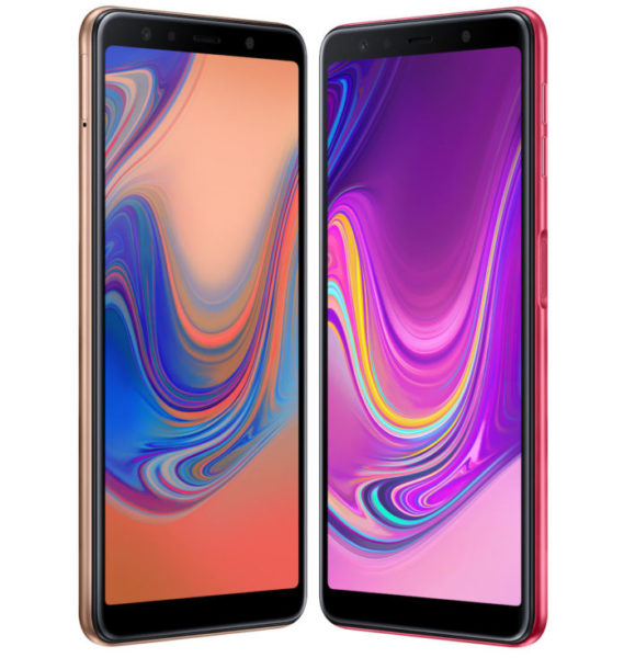  Анонс Samsung Galaxy A7 (2018): гаджет среднего класса с тройной камерой Samsung  - Samsung-Galaxy-A7-2018-2-696x734
