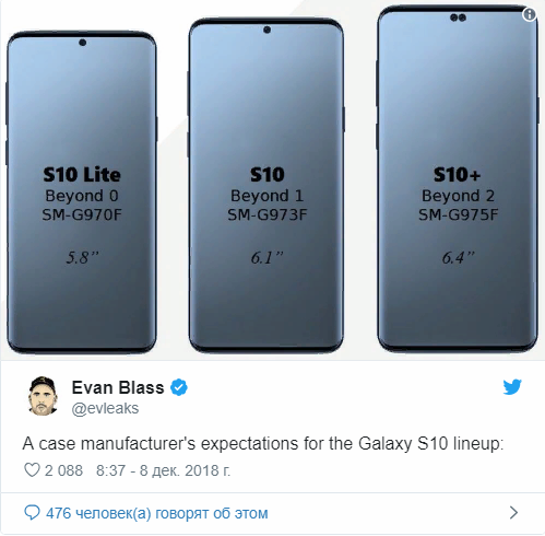  Свежие подробности о трех смартфонах Samsung Galaxy S10 Samsung  - Skrinshot-09-12-2018-120004