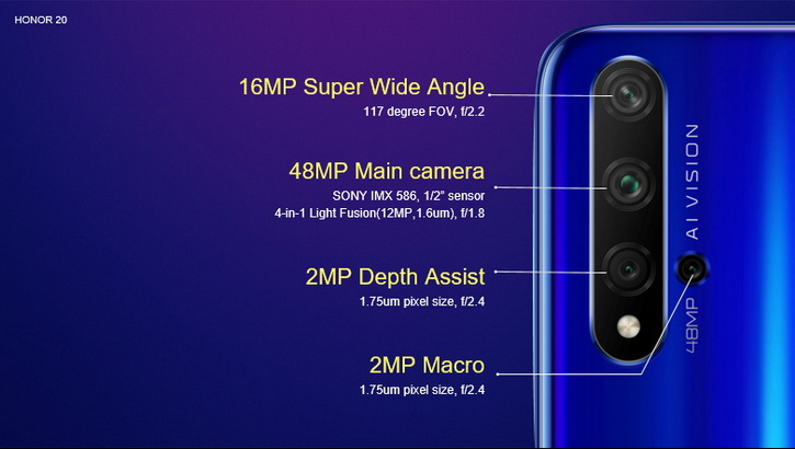  Быстрый обзор Honor 20 Pro: как себя покажут 4 камеры? Huawei  - honor_20_camera_01