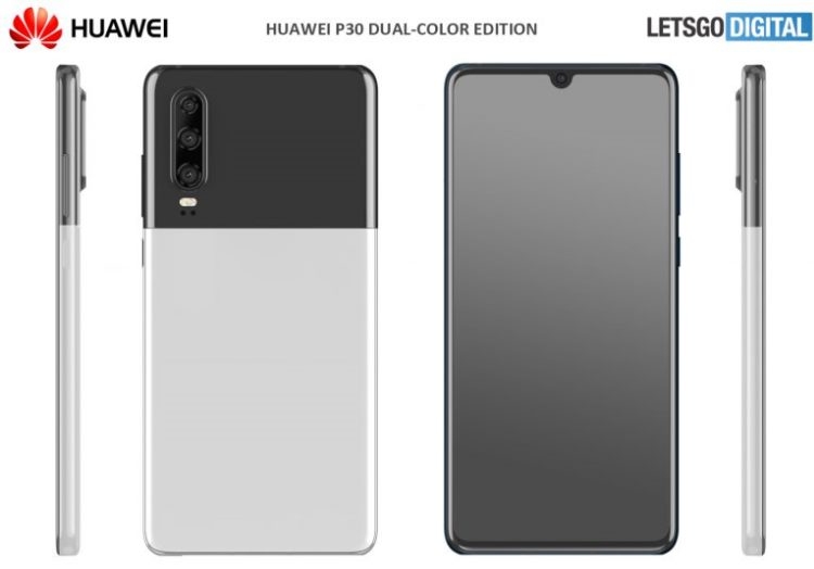  Патент Huawei на двухцветный дизайн для P30 Huawei  - huawei-p30-kleuren-770x535