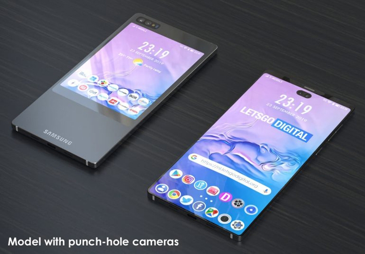  Samsung думает выпустить смартфон с большим экраном на задней стороне? Samsung  - sam4