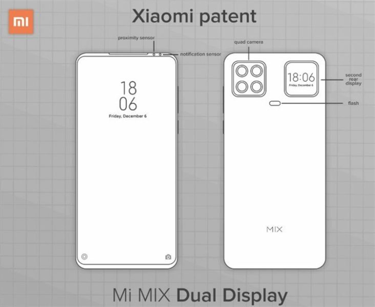  У Xiaomi может выйти смартфон с квадратным экраном сзади Xiaomi  - xiaomi2-2