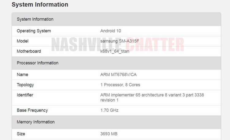  В основу Samsung Galaxy A31 войдет процессор MediaTek Samsung  - geek2