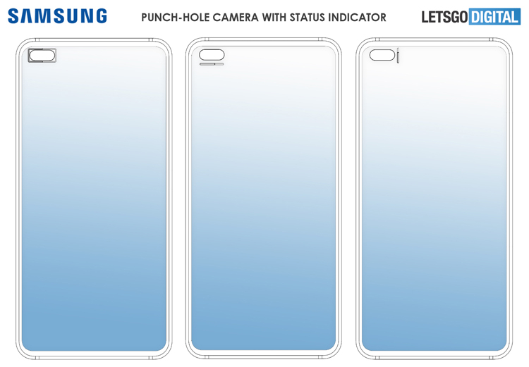  Samsung хочет превратить область селфи-камеры в индикатор Samsung  - sam2
