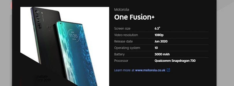  Motorola серии One Fusion выйдут с процессором Snapdragon 700-й серии Другие устройства  - moto2