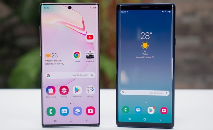  Самые ожидаемые смартфоны 2020 года Гаджеты  - Samsung-Galaxy-Note-10-and-Note-9-side-by-side