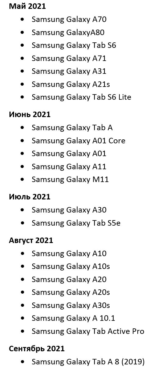  Samsung поделилась расписанием по обновлению своих смартфоновдо Android 11 Samsung  - samsung_obavila_raspisanie_obnovlenia_svoih_ustrojstv_do_android_11_2