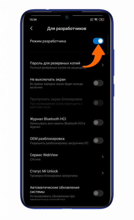  Xiaomi: как включить и выключить режим разработчика Xiaomi  - xiaomidev6