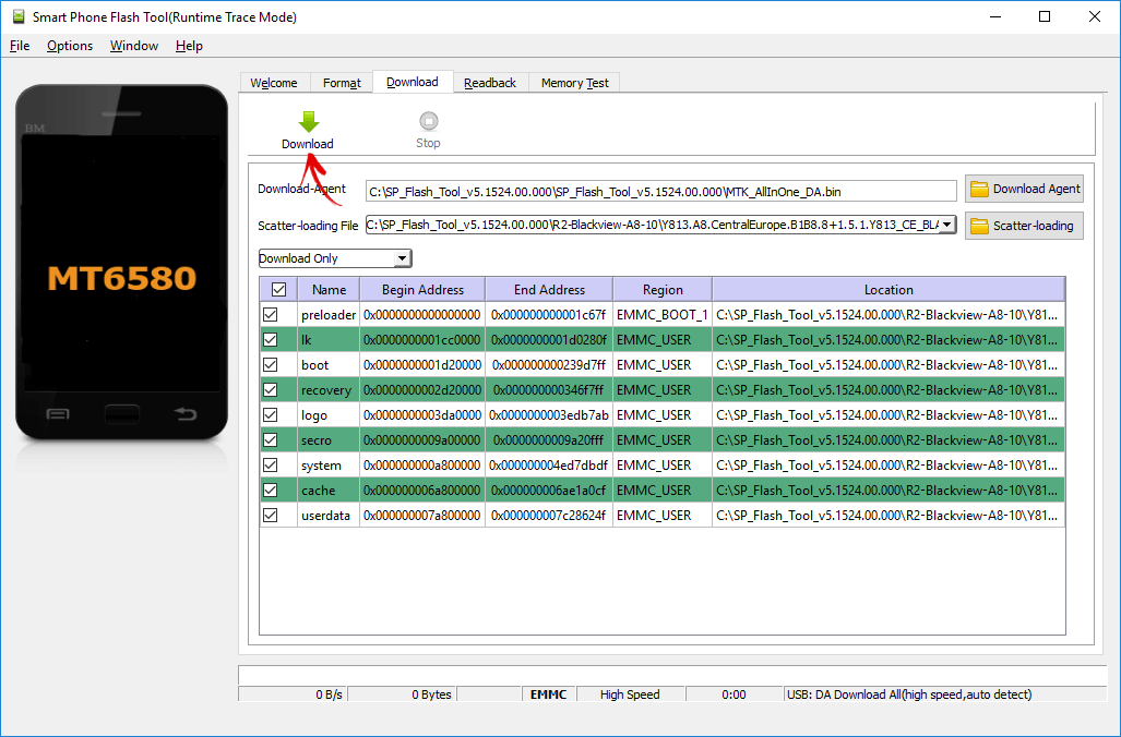  Установка прошивки. Инструкция Приложения  - sp-flash-tool-proshivka-razdelov