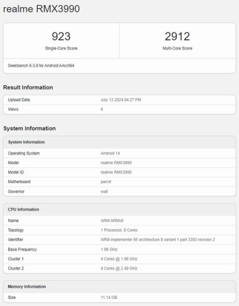  Realme 13 Pro прошёл тест производительности в Geekbench Другие устройства  - c2f74ca58c8e87d3d4820a97db120499